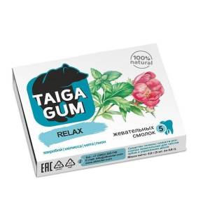 Смолка жевательная Taiga Gum Релакс Алтайский нектар 5шт