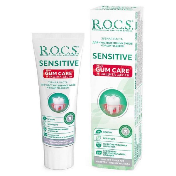 Рокс зубная паста Sensitive Plus Gum Care 94гр фотография